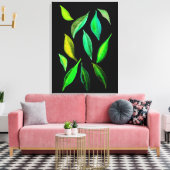 Toile Devenez écolo éco feuille aquarelle illustration (Insitu(Salon))