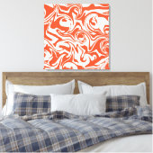 Toile Déversement - Orange et blanc (Insitu(Chambre))