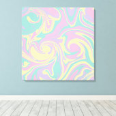 Toile Déversement - rose pastel, jaune, violet et vert (Insitu (Plancher de Bois))