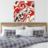 Toile Déversement - Rouge et crème (Insitu(Chambre))