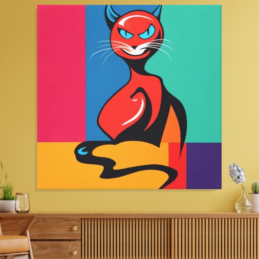 Toile Devil Cat (Insitu(Salon))