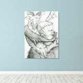 Toile Devil Playing Man's Head as a Saxophone, 1144 (Insitu (Plancher de Bois))