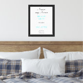 Toile Devis Motivationnel Script moderne personnalisé (Insitu(Chambre))