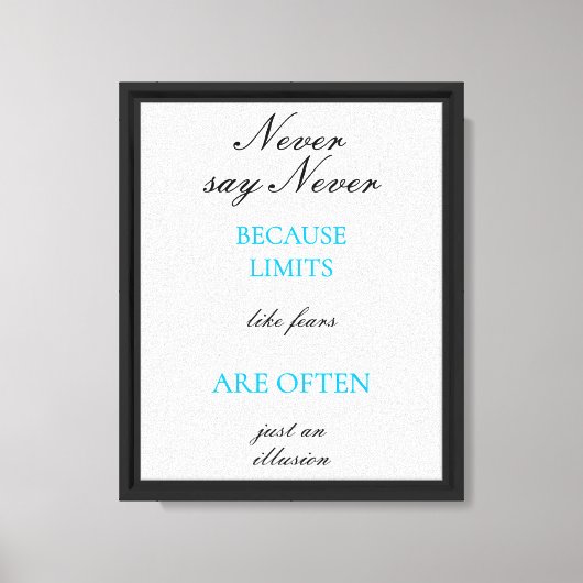 Toile Devis Motivationnel Script moderne personnalisé (Recto)