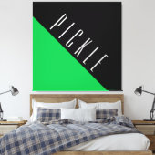 Toile Devise de Pickleball Noir Vert Clair (Insitu(Chambre))