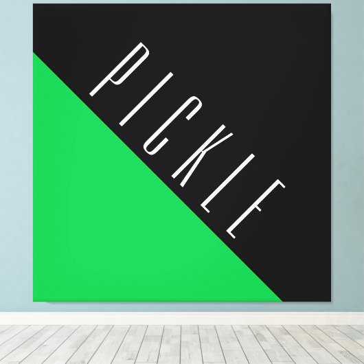 Toile Devise de Pickleball Noir Vert Clair (Insitu (Plancher de Bois))