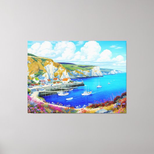 Toile "Devon Harbour Dreamscape" - Un paysage marin angl (Recto)