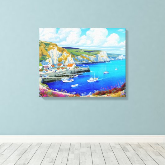 Toile "Devon Harbour Dreamscape" - Un paysage marin angl (Insitu (Plancher de Bois))