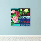 Toile Dewsweet Apple Crate LabelWatsonville, CA (Insitu (Plancher de Bois))