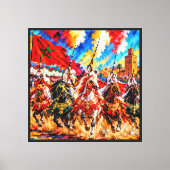 Toile d'Expressionnisme Abstrait Cavaliers du Maro (Recto)