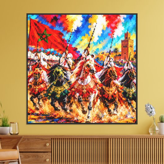 Toile d'Expressionnisme Abstrait Cavaliers du Maro (Insitu(Salon))