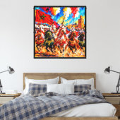 Toile d'Expressionnisme Abstrait Cavaliers du Maro (Insitu(Chambre))