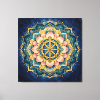 Toile Dhamar Lotus Mandala