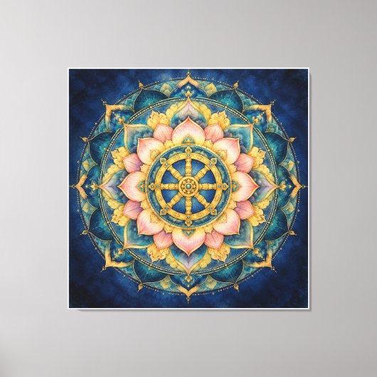 Toile Dhamar Lotus Mandala (Recto)