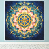 Toile Dhamar Lotus Mandala (Insitu (Plancher de Bois))