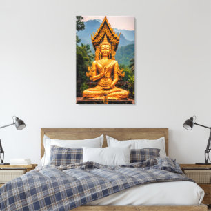 Toile Dhamma d'or dans les collines du Nord