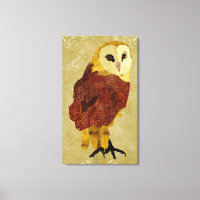 Toile d'hibou de rubis d'or