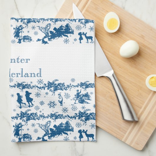 Toile d'hiver serviette de cuisine (Quart Plié)