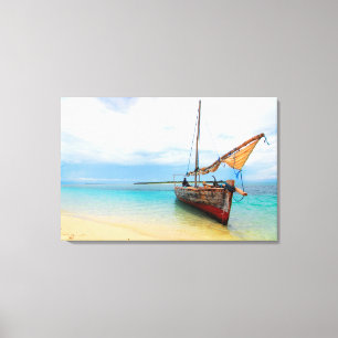 Toile Dhow traditionnel, Zanzibar, Tanzanie