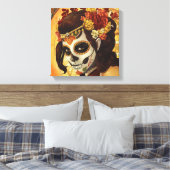 Toile Dia De Los Muertos Throw Pillow (Insitu(Chambre))
