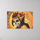 Toile Dia De Los Muertos Throw Pillow (Recto)