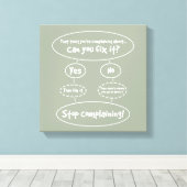 Toile Diagramme "Comment arrêter de se plaindre" (Insitu (Plancher de Bois))