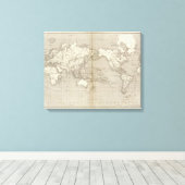 Toile Diagramme Planisphère du système solaire (Insitu (Plancher de Bois))