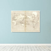 Toile Diagramme Planisphère du système solaire (Insitu (Plancher de Bois))