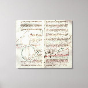 Toile Diagrammes des mesures et du texte (vélin)