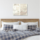 Toile Diagrammes des mesures et du texte (vellum) (Insitu(Chambre))