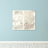 Toile Diagrammes des mesures et du texte (vellum) (Insitu (Plancher de Bois))