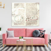 Toile Diagrammes des mesures et du texte (vellum) (Insitu(Salon))