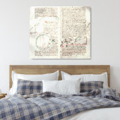 Toile Diagrammes des mesures et du texte (vellum) (Insitu(Chambre))