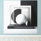 Toile Dialogue sculptural en contraste (Insitu (Plancher de Bois))