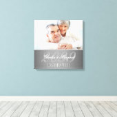 Toile Diamant 60e anniversaire Argent Damask 16x16 Photo (Insitu (Plancher de Bois))