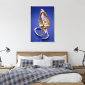 Toile Diamant jaune "incomparable" dans un décor d'or (Insitu(Chambre))