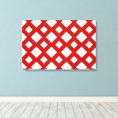 Toile Diamants blancs sur rouge (Insitu (Plancher de Bois))