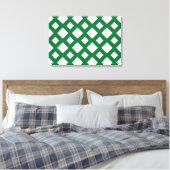 Toile Diamants blancs sur vert (Insitu(Chambre))