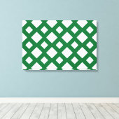 Toile Diamants blancs sur vert (Insitu (Plancher de Bois))
