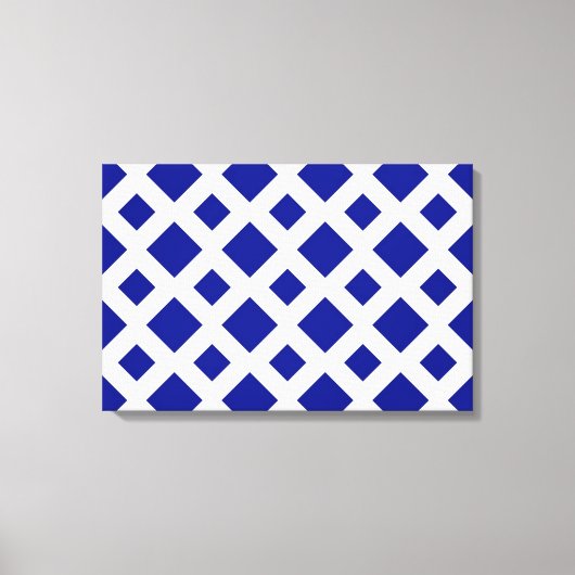 Toile Diamants de marine sur blanc (Recto)