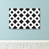 Toile Diamants noirs en blanc (Insitu (Plancher de Bois))
