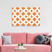 Toile Diamants orange sur blanc (Insitu(Salon))