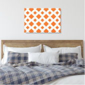 Toile Diamants orange sur blanc (Insitu(Chambre))