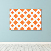 Toile Diamants orange sur blanc (Insitu (Plancher de Bois))