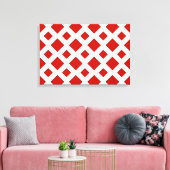 Toile Diamants rouges sur blanc (Insitu(Salon))