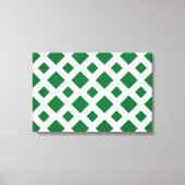 Toile Diamants verts sur blanc (Recto)