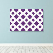 Toile Diamants violets sur blanc (Insitu (Plancher de Bois))