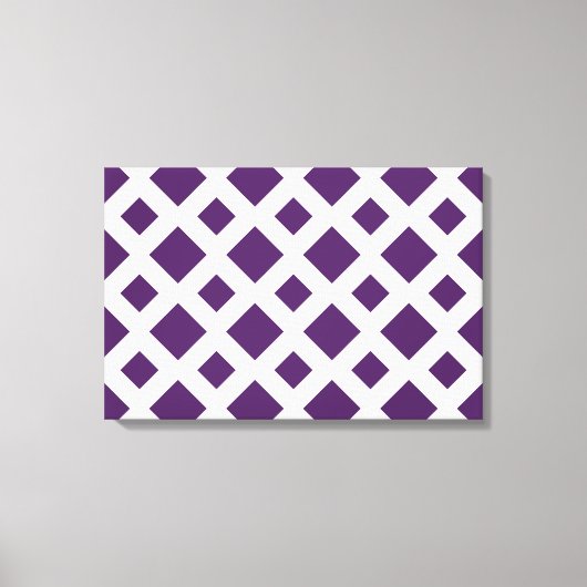 Toile Diamants violets sur blanc (Recto)