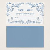 Toile Diaper Raffle Baby Shower Enclosure card (Devant & derrière)