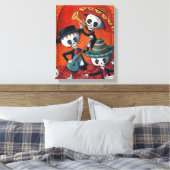 Toile Diaz de Los Muertos Skeleton Mariachi Trio (Insitu(Chambre))